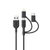 Cáp Anker PowerLine II 3 in 1 (0.9m) - A8436 (Lightning + Micro USB + Type C) Cũ-Đen