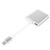 Cáp chuyển USB-C Hyberdrive 3 IN 1 Hub -Bạc