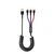 Cáp Golf 3A GC-72X 3 in 1 dây dù 1.5M-Đen