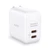 Củ sạc nhanh Aukey PD 45W PA-B4T 2 cổng, chấu gập-Trắng