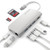 Le Touch USB-C Combo Hub 8 in 1-Silver