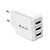 Củ sạc Devia Smart Series 3 cổng USB (EU 5V 3.1A 17W, 3USB)-Trắng