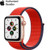 Apple Watch SE 44mm (4G) Viền Nhôm Vàng Dây Vải Đỏ mận Chính Hãng(MYEY2)