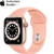 Apple Watch Series 6 44mm (4G) Viền Nhôm Vàng - Dây Cao Su Hồng Chính hãng (MG2D3)