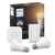 Bộ 2 bóng đèn Phillips Hue  màu + Bộ điều khiển Hue Bridge + Công tắc Hue Dimmer-Trắng