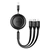Cáp Baseus Bright Mirror 2 Series Retractable 3 in 1 USB to M+L+C 3.5A dài 1.1m - Cũ-Đen