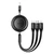 Cáp Baseus Bright Mirror 2 Series Retractable 3 in 1 USB to M+L+C 3.5A dài 1.1m-Đen