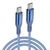 Cáp Innostyle Powerflex USB-C to USB-C 60W 1.5 mét ICC150AL-Xanh dương