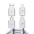 Cáp Pisen Pro Vivid 4-in-1 240W fast charging braided 1.2m-Xám