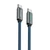 Cáp Trusmi USB-C to USB-C Led 60W dài 1m-Xanh dương