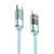 Cáp Trusmi USB-C to Lightning Led Rainbow PD 20W dài 1m-Xanh dương