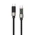 Cáp Trusmi USB-C to USB-C Led Rainbow 60W dài 1m-Đen