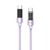 Cáp Trusmi USB-C to USB-C Led Rainbow 60W dài 1m-Tím