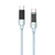 Cáp Trusmi USB-C to USB-C Led Rainbow 60W dài 1m-Xanh dương