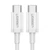 Cáp Ugreen Type-C to Type-C US264 60518 60W dài 1m-Trắng