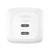 Sạc nhanh Belkin 50W 2 cổng USB-C PD/PPS Cubic Wall Charger-Trắng