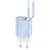 Sạc Trusmi cổng 1A1C PD 20W kèm cáp type-C to type-C 60W CH11 (EU)-Xanh dương