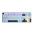 Bàn phím cơ không dây Aula S100 Pro xanh dương trắng tím đậm-Brown Switch