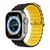 Dây đeo Apple Watch Devia Deluxe Series Sport 6 Silicone Two-Tone 44/45/46/49mm-Đen/Vàng