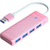 Hub USB 3.0 Orico PAPW4A-U3-015 4 in 1-Hồng