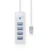Hub USB 3.0 Orico PW4U-U3-015-BK-EP 4 in 1-Trắng