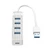 Hub USB 3.0 Orico TWU3-4A-BK 3 in 1-Trắng