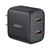 Củ sạc Aukey 20W PD 2 cổng Type C PA-F1S - Cũ-Đen