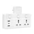 Ổ cắm điện Deli chuyển đổi 2AC kèm 2USB-A và 1USB-C sạc 12W ET716-Trắng