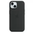 Ốp lưng iPhone 15 Plus Silicone hỗ trợ sạc Magsafe-Đen