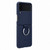 Ốp lưng Samsung Galaxy Z Flip 3 Silicone Cover with Ring-Xanh Đen