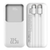 Pin dự phòng Trusmi Ultra Mini Digital 10.000MAH PD 22.5W Kèm Cáp Type-C + Lightning PB06-Trắng