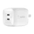 Sạc nhanh Belkin 45W 2 cổng USB-C PD 3.0 PPS GaN-Trắng