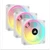 Fan Corsair ICUE Link QX120 RGB, magnetic dome RGB fan, starter kit-Trắng
