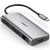 Hub Ugreen Type-C sang 3 USB 3.0 + HDMI + VGA + LAN + SD/TF hỗ trợ nguồn Type-C 40873 - Cũ-Xám