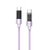 Cáp Trusmi USB-C to Lightning Led Rainbow PD 20W dài 1m-Tím