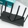 Router Wifi 6 Gigabit TP-Link Archer Ax73 băng tầng kép Ax5400 cũ-Đen