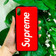 Apple iPhone XS Max Ốp lưng kính S-Case in hình Supreme Đỏ