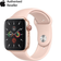 Apple Watch Series 5 40mm (4G) Viền Thép Dây Cao Su Trầy xước-Hồng