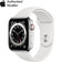 Apple Watch Series 6 44mm (4G) Viền Thép Dây Cao Su Chính Hãng-Trắng