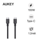 Cáp Aukey CB-CD21 C-C chip E PD 100W, USB 3.1 Gen 2 1.2m