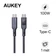 Cáp Aukey CB-MCC101 C-C bọc dù MH LCD 100W 1m