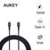 Cáp Aukey CB-SCC101 C-C silicone 100W 1m-Đen