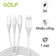 Cáp Golf 3 in 1  sạc nhanh 3A GC-65 1 mét