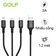 Cáp Golf 3 in 1 sạc nhanh 3A GC-86 dây dù 1.2 mét