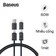 Cáp sạc nhanh Baseus Versatile Two-For-Two U+C TO C+L 60W 1m