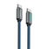 Cáp Trusmi USB-C to USB-C Led 60W dài 1m-Xanh dương