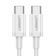 Cáp Ugreen Type-C to Type-C US264 60518 60W dài 1m-Trắng