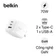 Sạc Belkin BoostCharge Pro 70W 2C1A GaN PD3.1