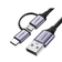 Cáp sạc và truyền dữ liệu Ugreen USB-A sang Micro Usb + Usb-C dài 1m US177 -Đen