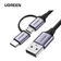 Cáp sạc và truyền dữ liệu Ugreen USB-A sang Micro Usb + Usb-C dài 1m US177 
